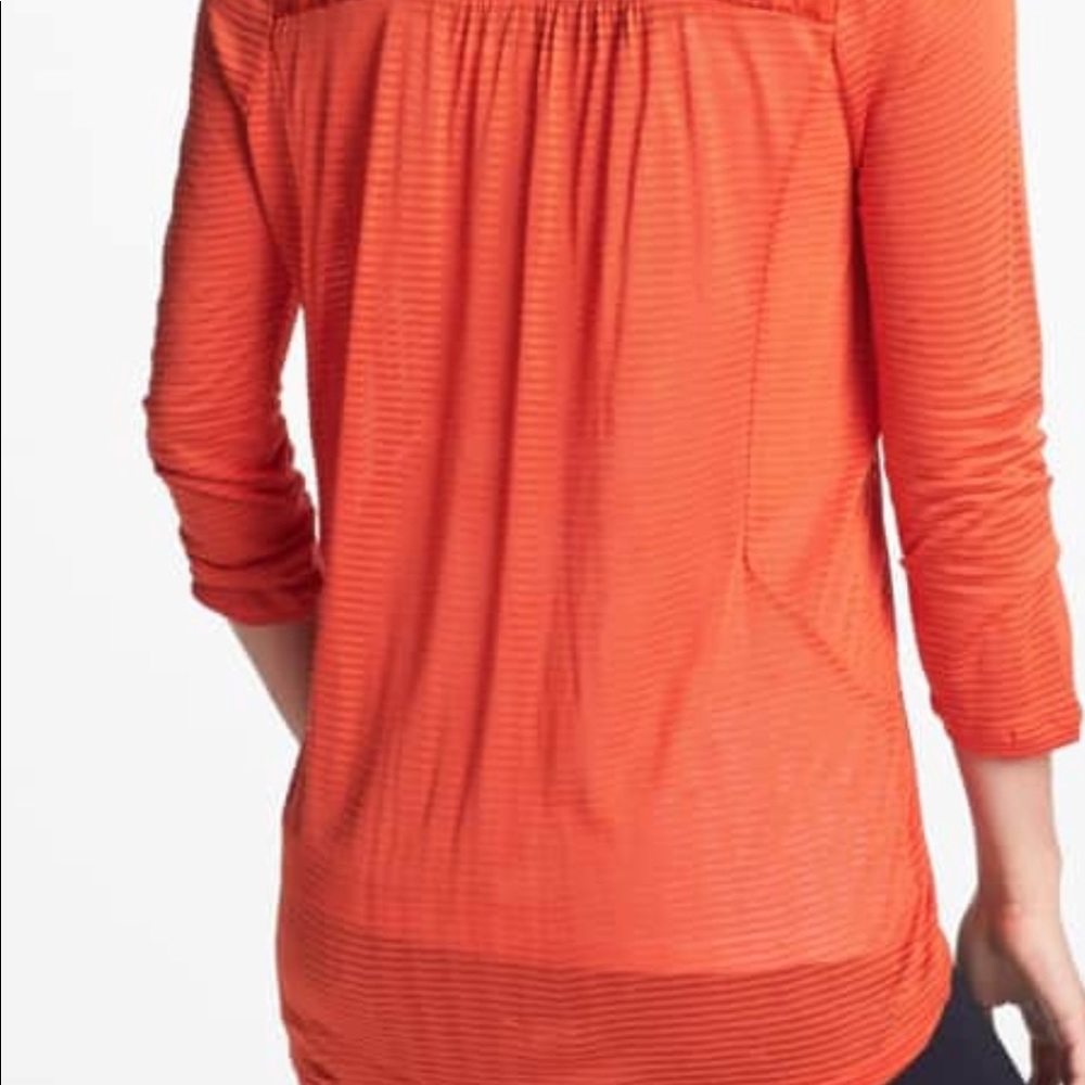 Lucky Brand Orange Ellis Cut Out Top - Picture 2 of 8